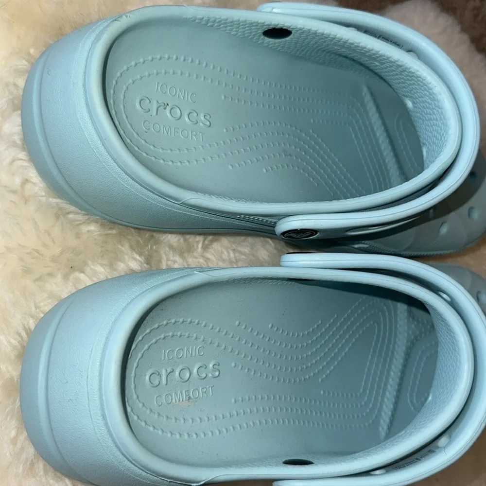 Crocs Clogs Womens 9 Rubber Crush Classic Platform Casual Mules Comfort - Picture 5 of 7
